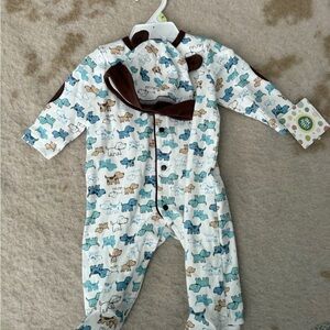 Adorable Dinosaur Print Kids One Piece